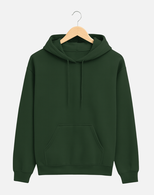 Solid Hoodie Bottle Green | 400 GSM | Bottle Green