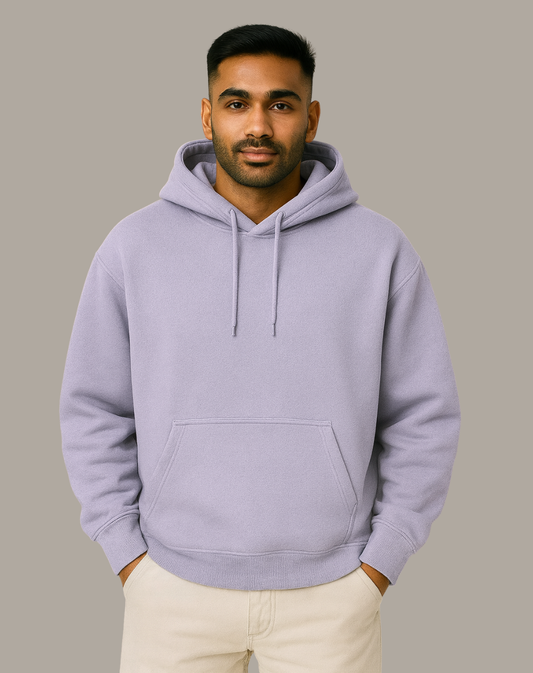 Classic Lavender Oversized Hoodie | Warm Thick Fleece
