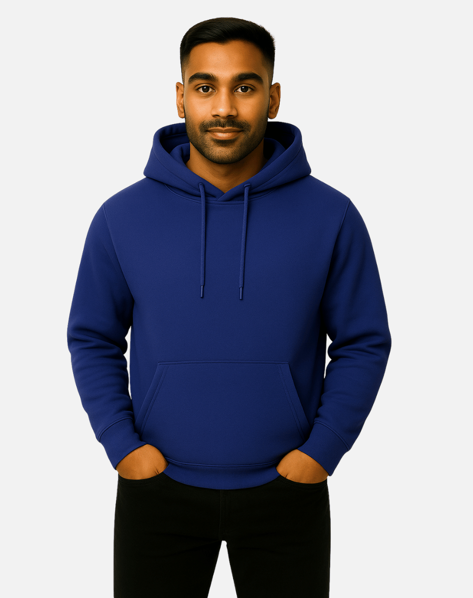 Regular Fit Solid Hoodie | 300 GSM | Royal Blue