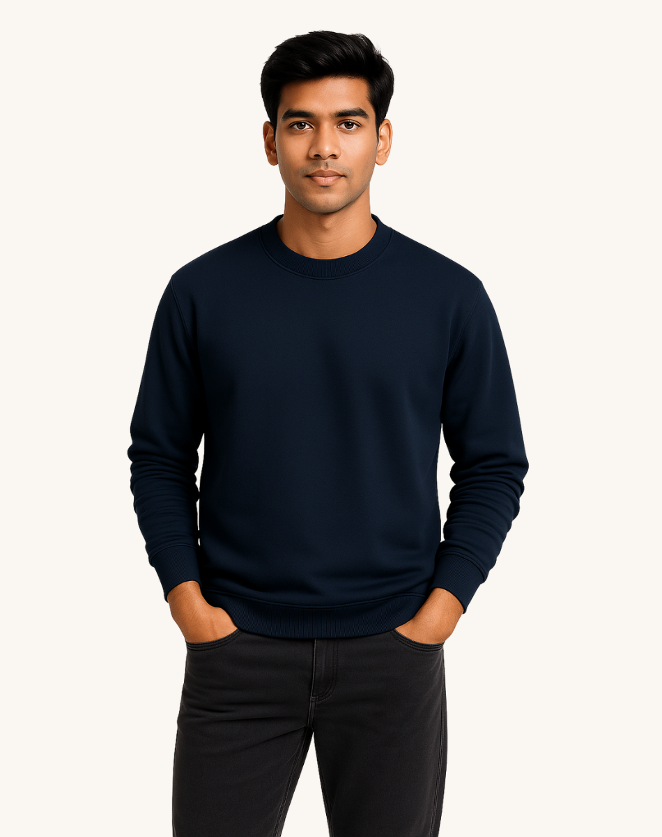 Navy Blue Sweatshirt For Men
