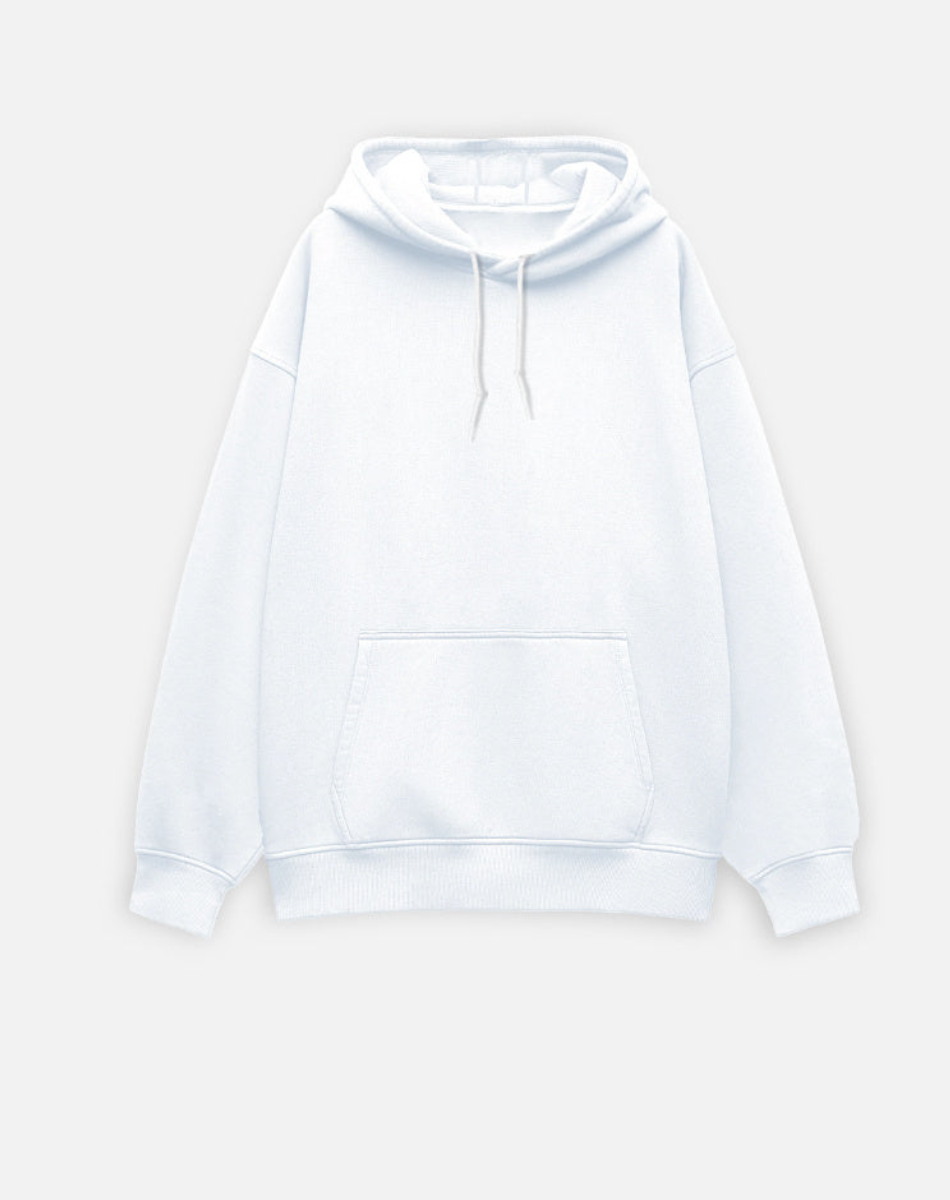 Classic White Oversized Hoodie | 400 GSM