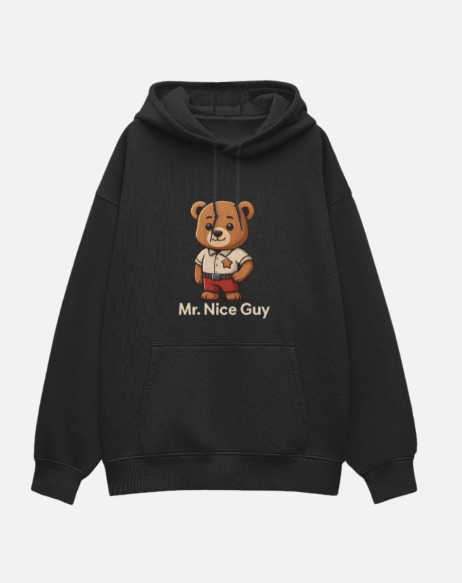 Printed Hoodie | Oversized Fit | 400 GSM Fleece | Mr. Nice Guy