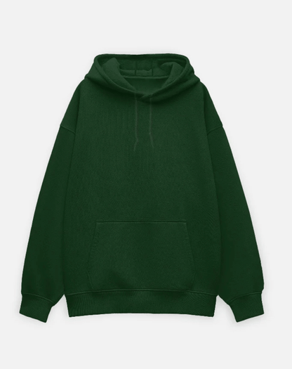 Oversized Hoodie | Premium Solid Color | Bottle Green