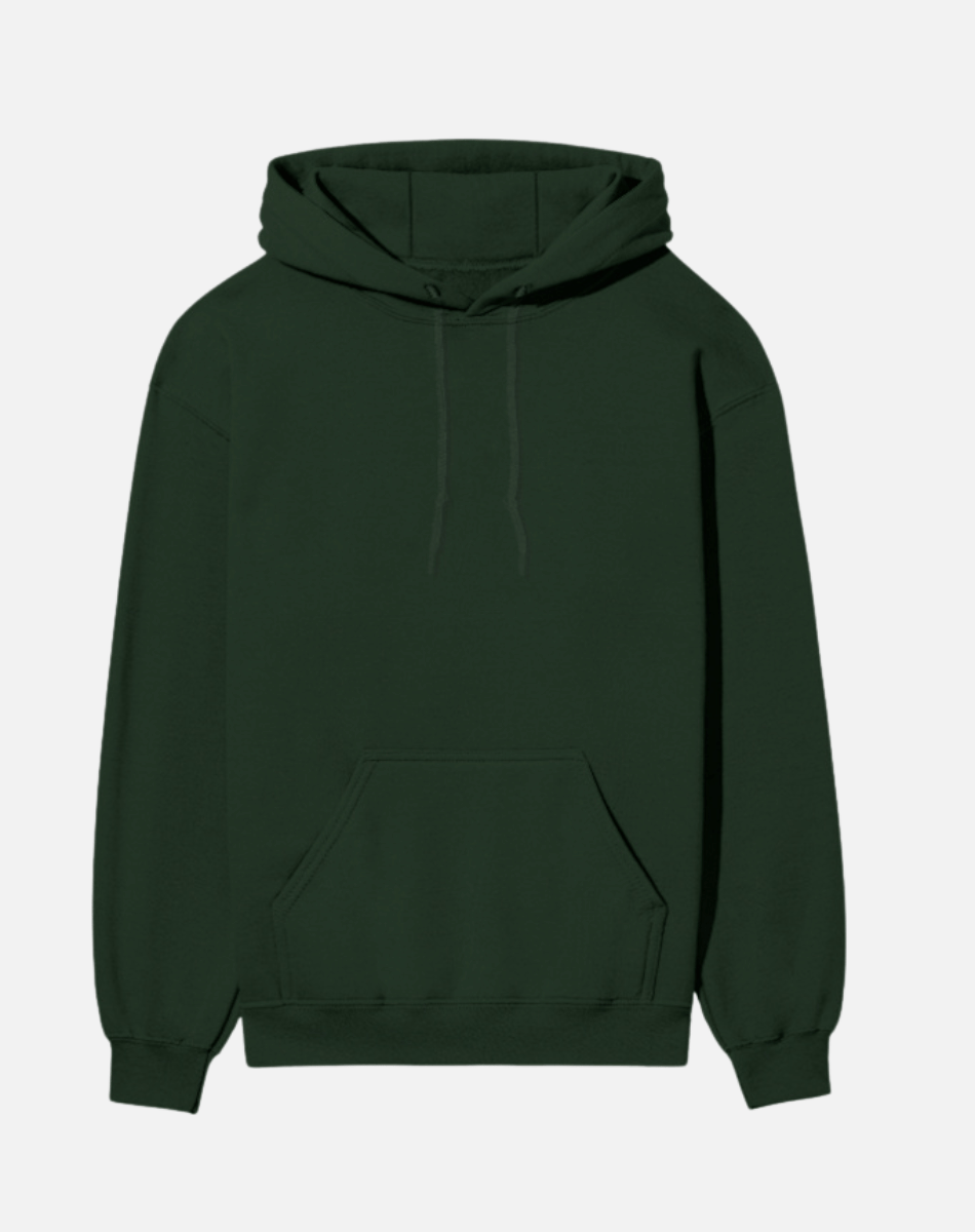 Solid Hoodie Bottle Green | 400 GSM | Bottle Green