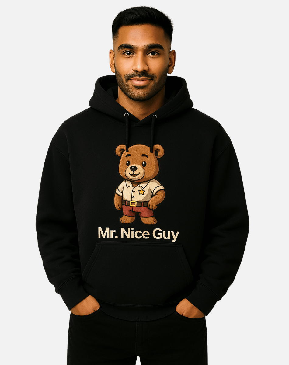 Printed Hoodie | Oversized Fit | 400 GSM Fleece | Mr. Nice Guy