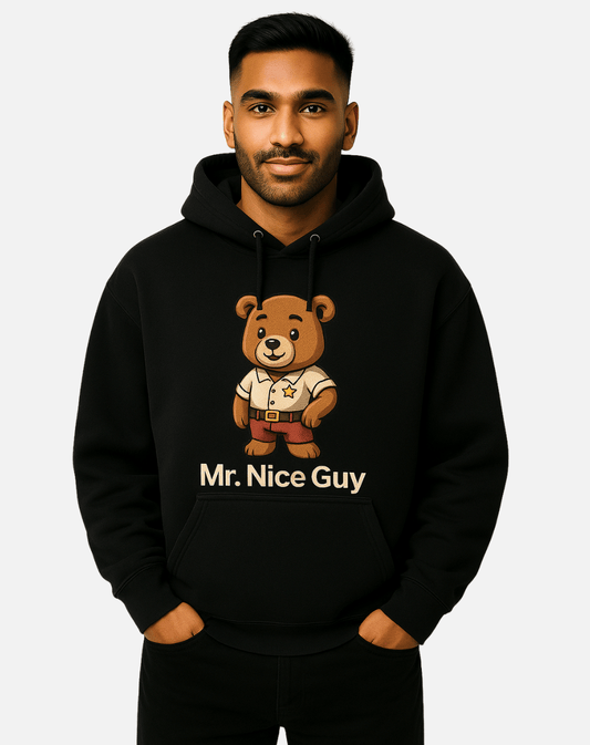 Printed Hoodie | Oversized Fit | 400 GSM Fleece | Mr. Nice Guy