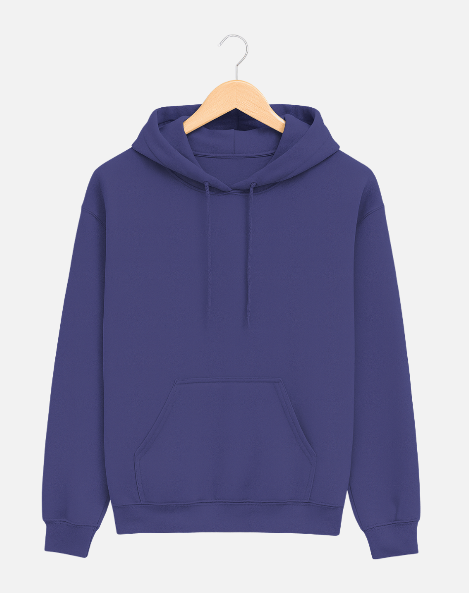 Regular Fit Solid Hoodie | 300 GSM | Royal Blue