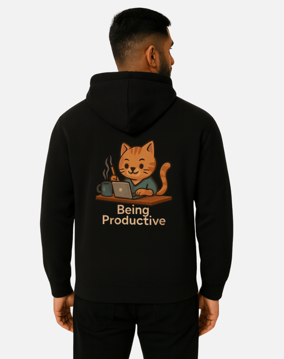 Graphic Back Print Hoodie | Regular Fit | Being Productive Design