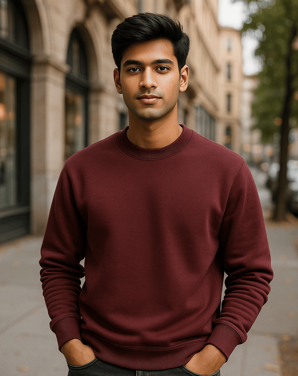 Maroon Sweatshirt For Men
