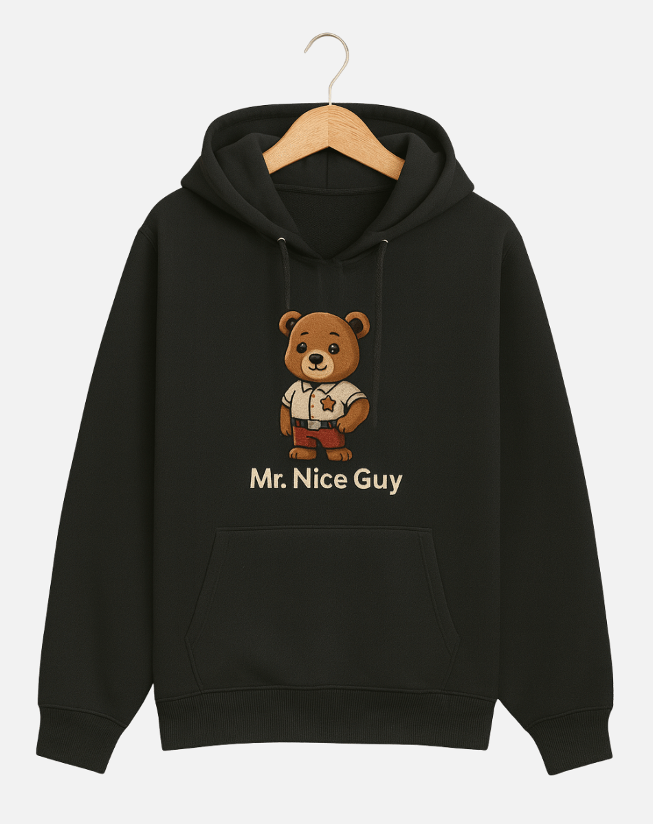 Printed Hoodie | Oversized Fit | 400 GSM Fleece | Mr. Nice Guy