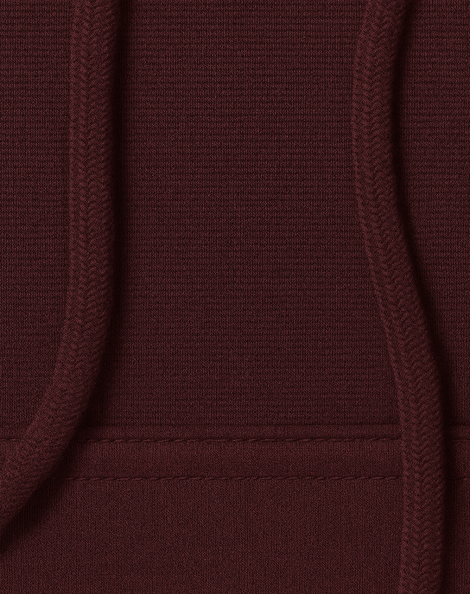 Regular Fit Solid Cotton Hoodie | Warm Winter Wear | Maroon