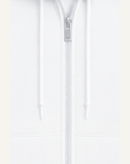White Zip Hoodie - 400 GSM Comfort for Ultimate Warmth