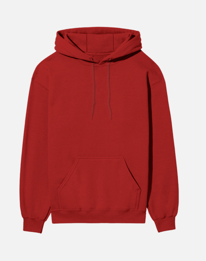 Regular Fit Solid Hoodie | Cotton Warm Winter Wear | Red