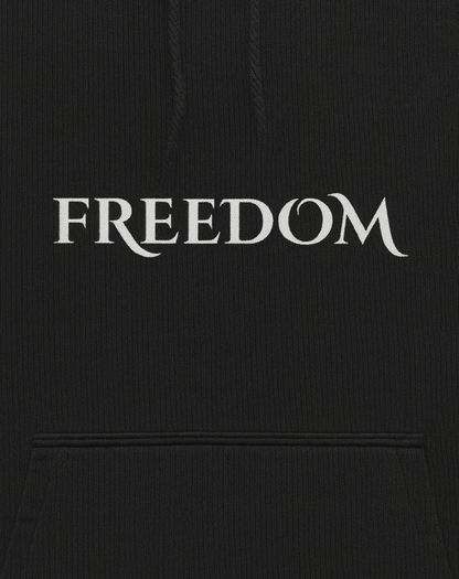 Printed 100% Cotton Hoodie | Oversized Fit | 400 GSM Fleece | Freedom