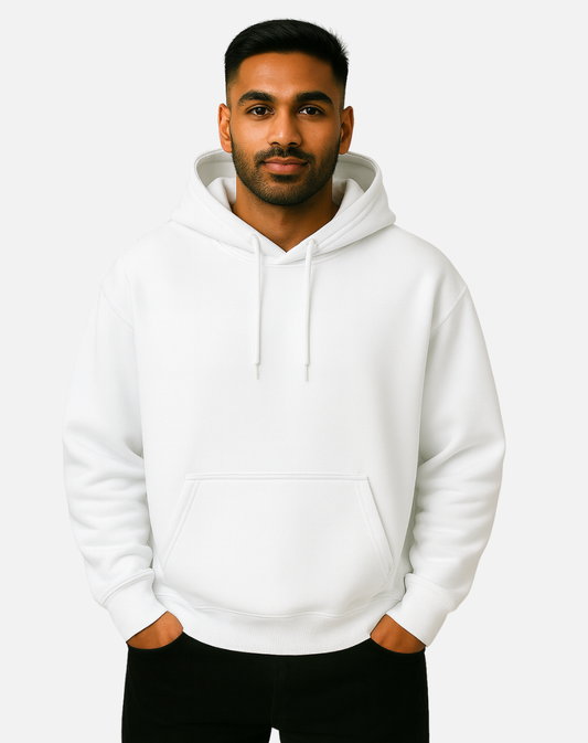 Classic White Oversized Hoodie | 400 GSM