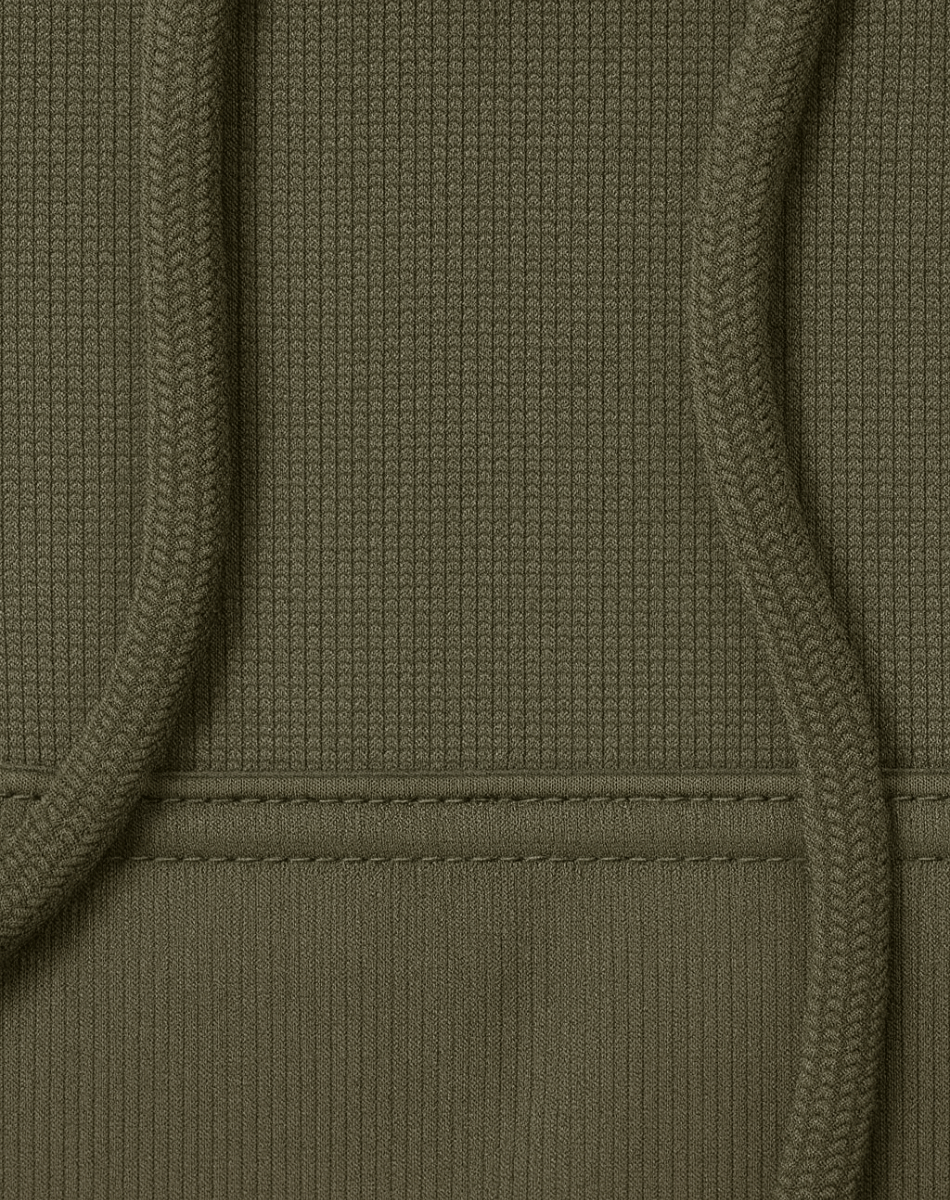 Regular Fit Solid Hoodie | Winter Wear | Olive Green