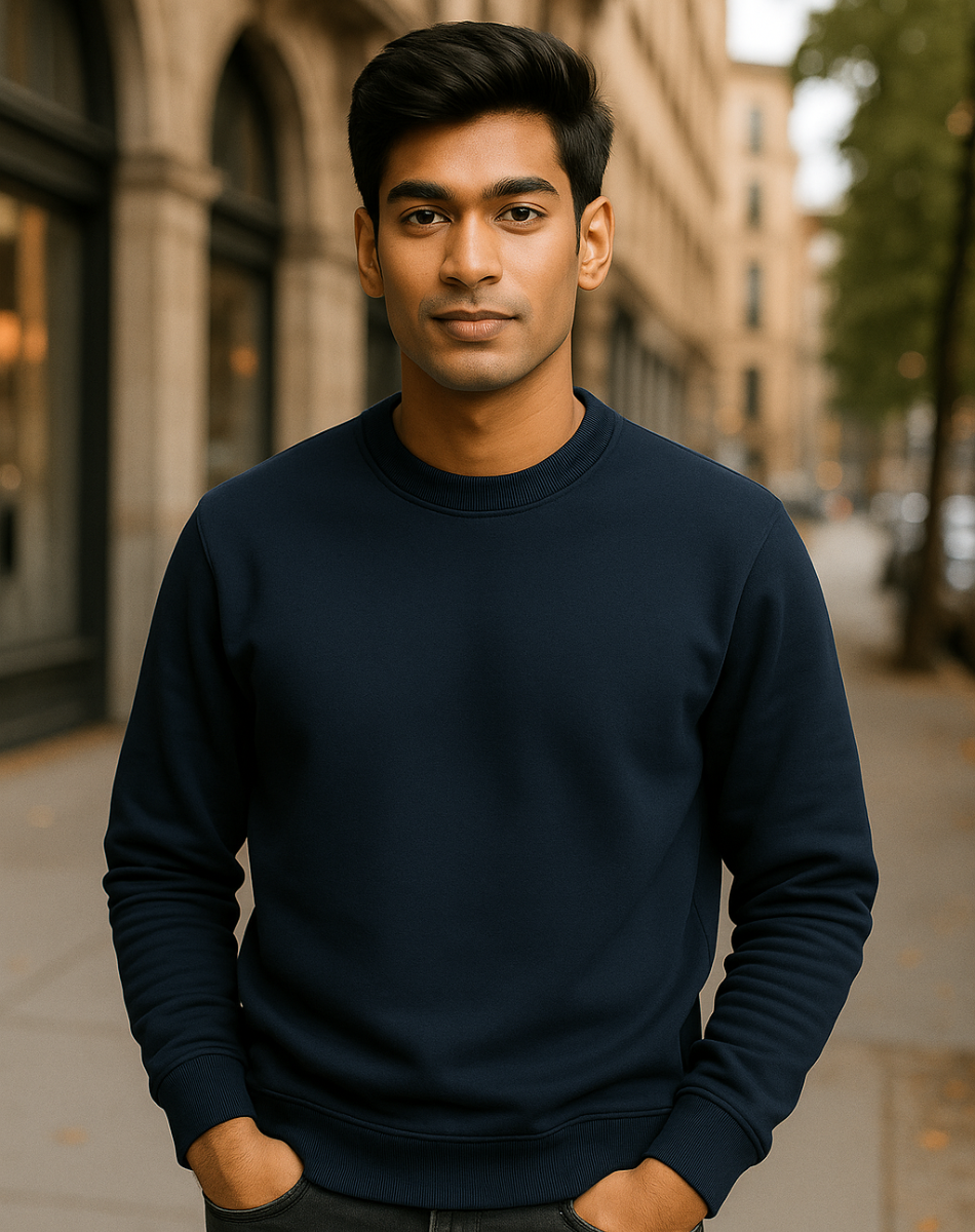 Navy Blue Sweatshirt For Men
