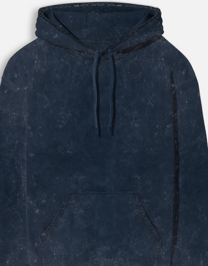 Acid Wash Navy Blue Hoodie Texture | Eposhak