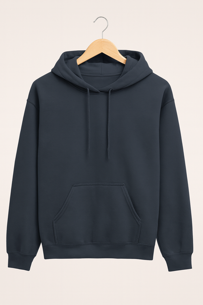 Classic Solid Hoodie | Premium Fleece | Navy Blue