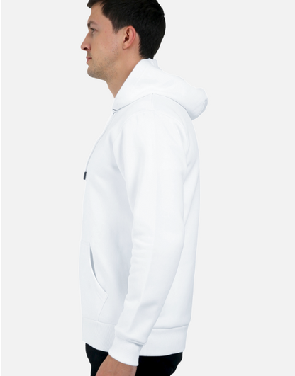 White Zip Hoodie - 400 GSM Comfort for Ultimate Warmth