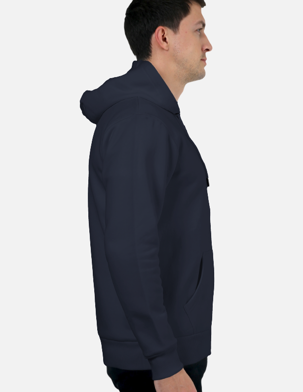Oversized Solid Hoodie | Navy Blue