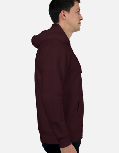 Oversized Solid Hoodie | Winter Essential | Maroon