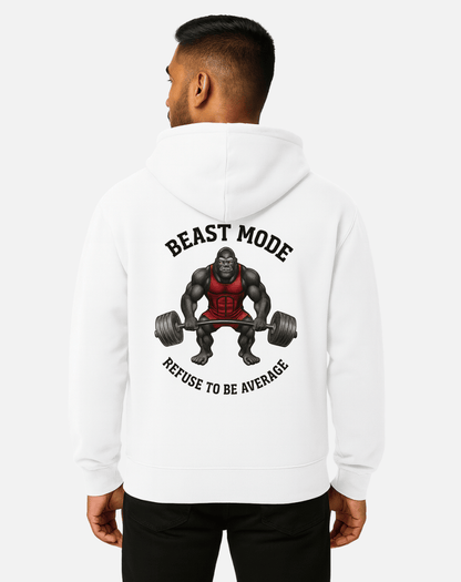 Graphic Back Printed Zipper Hoodie | Regular Fit | Beast Mode On