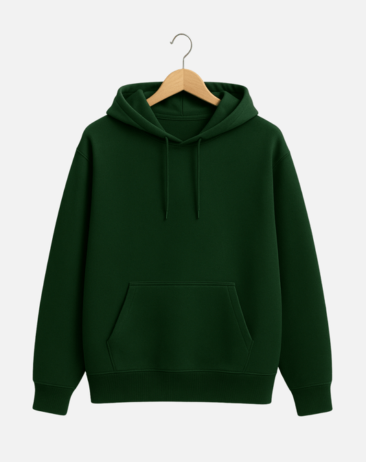 Oversized Hoodie | Premium Solid Color | Bottle Green